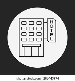hotel line icon