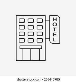 hotel line icon