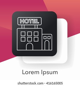 hotel line icon