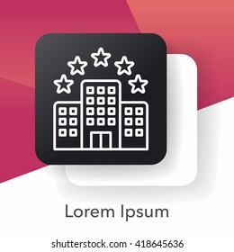 hotel line icon