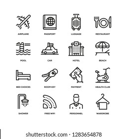HOTEL LINE ICON SET