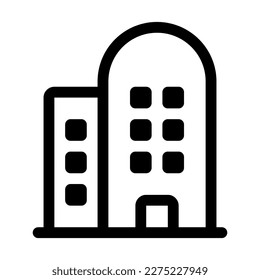 plantilla de diseño vectorial de icono de línea de hotel e ilustración