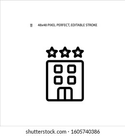 Hotel line icon vector illustration 