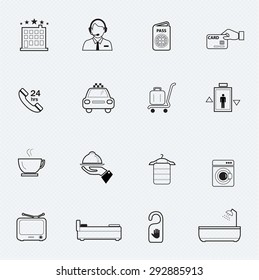 Hotel line Icons