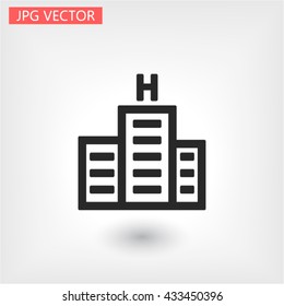 hotel. line vector icon