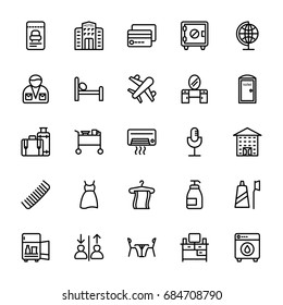 Hotel Line Vector Icons 11