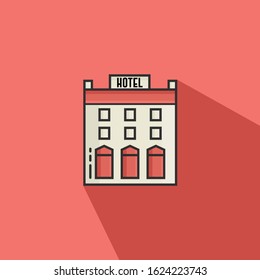 hotel liner fill vector icon - ui icon vector