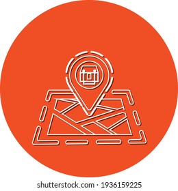 Hotel location icon. hotel map icon with vector illustration