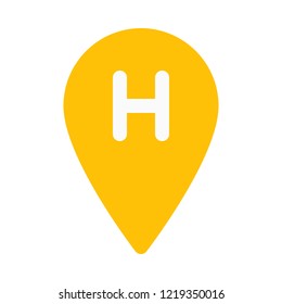 Hotel location on map