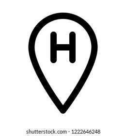 Hotel location on map