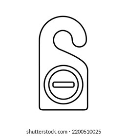 Hotel, lock, security icon. Outline vector design.