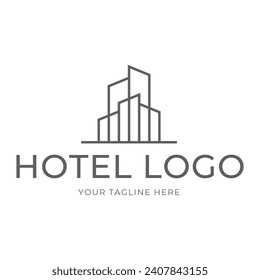 Hotel Logo. building logo icon vector template
