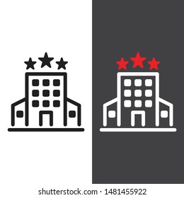 hotel logo or icon vector illustration