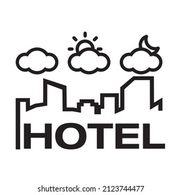 Hotel logo icon vector illustration 