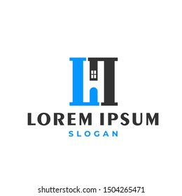 Hotel logo with initial L and H