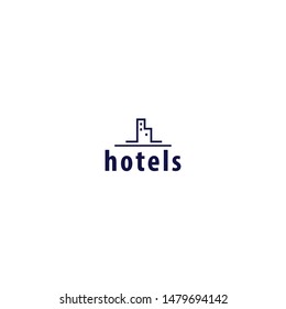 hotel logo with a simple shape the shape of the letter h. unique, modern, minimalist.
