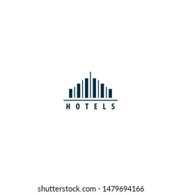 Hotel Logo Simple Shape Tall Building Stock Vector (Royalty Free ...