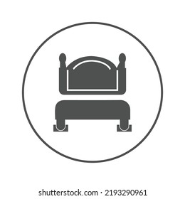 Hotel love double bed icon | Circle version icon |