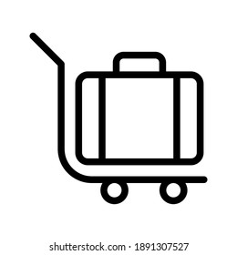 Hotel Luggage App Icon On White Background