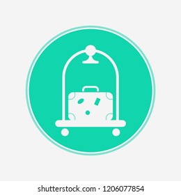 Hotel luggage vector icon sign symbol