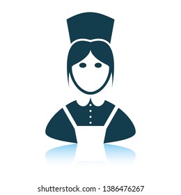 Hotel maid icon. Shadow reflection design. Vector illustration.