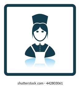 Hotel maid icon. Shadow reflection design. Vector illustration.