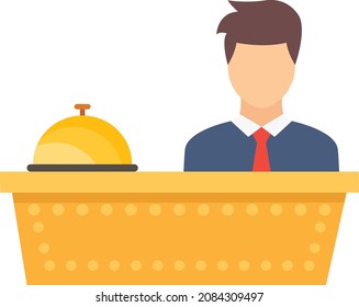 Hotel Manager Isolated Vector Icon Which Can Easily Modify Or Edit

