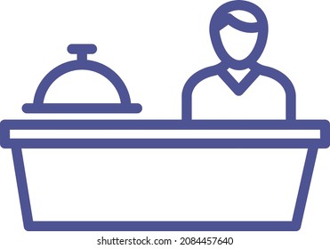 Hotel Manager Isolated Vector Icon Which Can Easily Modify Or Edit

