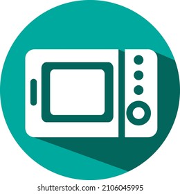 Microondas de hotel, ilustración, vector sobre fondo blanco.