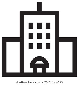 Icono de Vector moderno del hotel – Plantilla mínima del símbolo de la ilustración para el diseño móvil del UI del App del Web