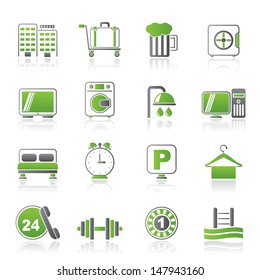Hotel and motel icons - Vector icon Set
