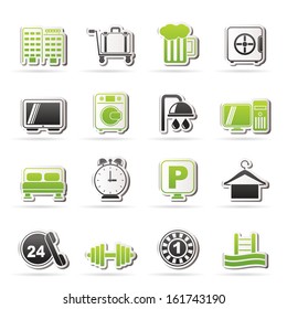 Hotel and motel icons - Vector icon Set