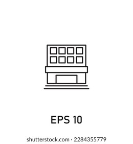 hotel or office building icon editable stroke eps 10