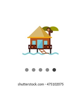 Hotel on Water Vector Icon