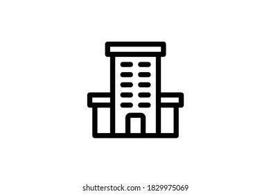 Hotel Outline Icon Building Stock Vector (Royalty Free) 1829975069 ...