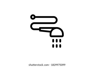 Hotel Outline Icon - Shower