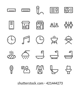 Hotel Outline Vector Icons 1