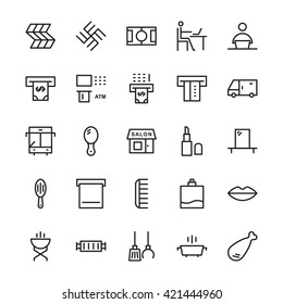 Hotel Outline Vector Icons 16