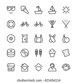 Hotel Outline Vector Icons 17