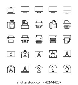 Hotel Outline Vector Icons 4
