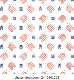 Hotel herausragendes trendiges mehrfarbiges Muster-Vektorillustration-Design