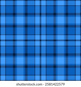Hotel pattern plaid background, variation vector seamless fabric. Cross textile texture tartan check in blue and dark colors.