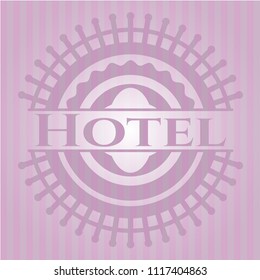 Hotel pink emblem
