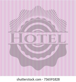 Hotel pink emblem