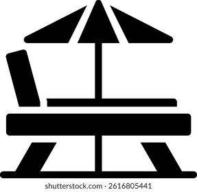 Hotel Pool Glyph Vector Icon Design