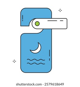 Hotel Privacy Door Hanger Tag Vector Icon Design