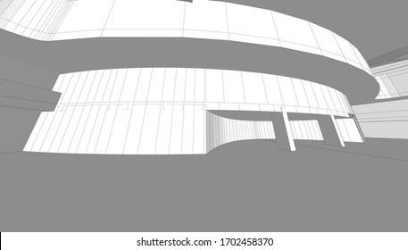 
Hotel project, composition, 3D visualization, design project.