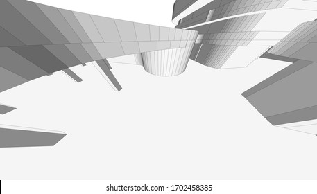 
Hotel project, composition, 3D visualization, design project.