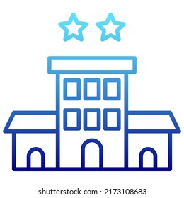 hotel rating icon with transparent background