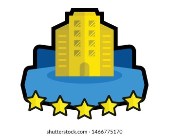Hotel rating label. vector illustration